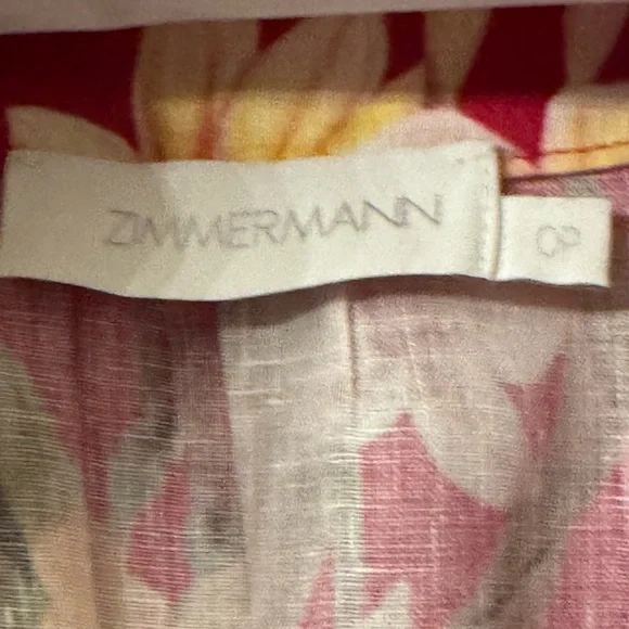 Zimmerman Floral-Print Linen Midi Wrap Dress - Picture 9 of 9